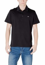 Emporio Armani Underwear Men Polo Black Designer Shirt Logo 2025 Collection - $2,058.17 MXN