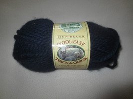 Lion Brand WOOL-ESE Super Chunky Weight Lamb&#39;s Wool &amp; Acrylic Yarn - Navy - £3.98 GBP