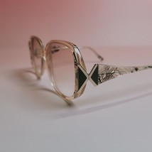 Marchon vintage oversize eyeglasses 55-15 135 full rim black marble N16 - $23.00