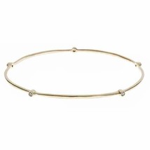 Eternity Bangle Stackable Women Bracelet Slip-on 0.15Ct Diamond 14k Yell... - $1,177.27
