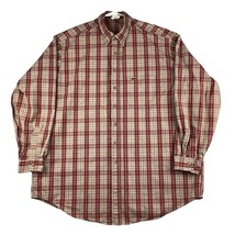 Carhartt Shirt Men’s 2XL Tall Red Plaid Heavy Long Sleeve Work Button Down - £19.71 GBP