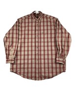 Carhartt Shirt Men’s 2XL Tall Red Plaid Heavy Long Sleeve Work Button Down - £19.70 GBP