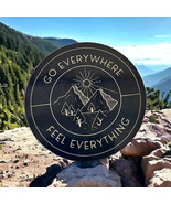 Goose Go Everywhere Feel Everything Western Sun Black Mountains Sticker ... - $3.43