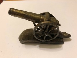 VINTAGE MID-CENTURY METAL MINIATURE CANNON SOUVENIR MADE IN JAPAN 40&#39;s -... - $19.75