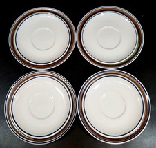 4 x Vintage Salem Stoneware Small Plates Saucers, 6 1/4&quot;, Georgetown Collection - £31.53 GBP