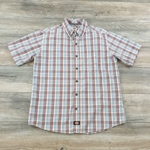 Dickies Large Short Sleeve Shirt Patriotic Casual Work Button Down Outdoor Camp - £10.13 GBP