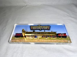 Union Pacific Transcontinental Railroad Gold Spike, Gold Plated Metal, Plaque - £54.43 GBP