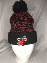 NBA Basketball  New Era HWC MIAMI HEAT TEAM POLAR PRINTS POM Beanie NBA - $12.00