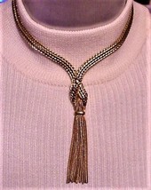 Napier Gold-Tone Choker Tassel Necklace 13" - $49.95
