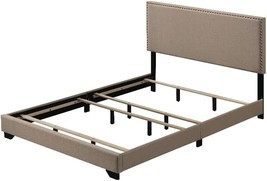 Acme Furniture Leandros Platform, Queen, Beige Fabric - £157.14 GBP