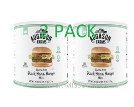 2 PACK - Augason Farms Gluten-Free Black Bean Burger 2 lbs 14 oz No. 10 Cans - £71.20 GBP