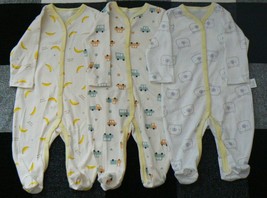 Newborn Long Sleeves Pajama Romper(3-6months)100%Cotton-3pc Pack - £14.38 GBP
