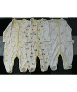 Newborn Long Sleeves Pajama Romper(3-6months)100%Cotton-3pc Pack - £14.14 GBP