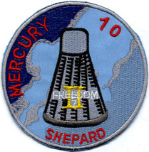 Human Space Flights Mercury 10 Freedom 7 Shepard Badge Embroidered Patch - $19.99+