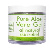 Auravedic Pure Aloe Vera Gel all natural skin relief (100 gm) Free shipping - £14.49 GBP