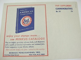 Minkus 1969 American Commemoratives Stamp Album Supplement #20 NOS - $3.22