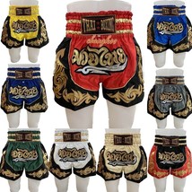 Pantalones cortos de satén para boxeo Muay Thai de primera calidad Precio... - £19.20 GBP