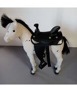 American Girl White Spotted Horse W American Girl Black Saddle Non-Match... - €80,82 EUR