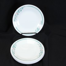 Corelle Rosemarie Bread Plates 6-3/4&quot; Green Teal Bands Lot of 7 - $10.77