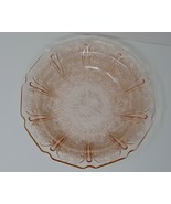 Jeannette Glass Company Pink Depression Glass Cherry Blossom Rim Soup Bowl - £29.88 GBP