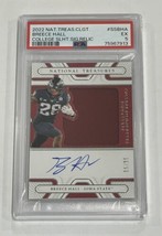 2022  National Treasures Collegiate Breece Hall RC Auto 30/99 State/Jets PSA 5 - £146.36 GBP