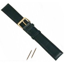 Black Calf Geniune Leather Extra Long Watch Band Watchband Watchmaker 20mm - £12.09 GBP