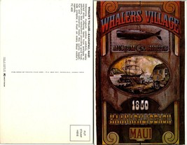 Hawaii Maui Kaanapali Beach Museum &amp; Shoppes Whaler&#39;s Village Vintage Postcard - £7.36 GBP