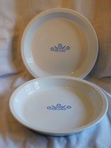 2 ea Corning Ware Cornflower Blue 10&quot; Pie Plates - £3.97 GBP