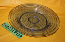 Vintage Blue Depression Glass Swirl Pattern Large Centerpiece Round Bowl - £39.56 GBP