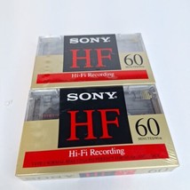 Lot of 2 NEW Vintage Sony HiFi 60 Minute Normal Bias Cassette Tapes Type 1 - $9.89