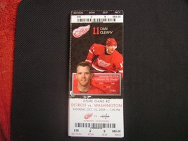 NHL 2009-10 Detroit Red Wings Ticket Stub Vs Washington 10-10-09 - £2.36 GBP