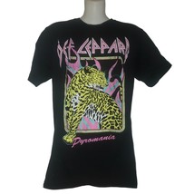 DEF LEPPARD Pyromania Black and Pink Leopard T Shirt Size Medium  - $24.75