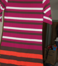 Planet Gold Juniors Multi-color Striped S/Sleeve Cotton Blend Casual Dress M - £5.87 GBP