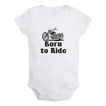 Born to Ride Funny Romper Baby Bodysuits Newborn Infant Jumpsuits Kids Outfits - £8.39 GBP