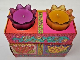 Vintage Retro Avon Floral Medley 2 Perfumes Candles in Holders NIB U95 - £13.58 GBP