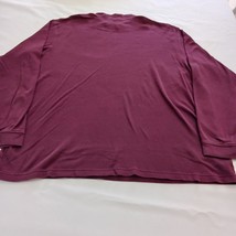 Croft & Barrow Men’s XL Easy Care Mock Neck Red Cotton T-Shirt Long Sleeve image 2