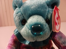 Ty Beanie Babies December Birthday Bear With Turquoise Birthday Stone Nose And B - £10.38 GBP