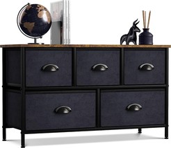 Sorbus Dresser w/ 5 Drawers - Bedroom Furniture Storage - TV Stand w/ Shelves - £93.76 GBP