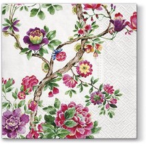 4pcs Decoupage Napkins, 33x33cm, Japanese Garden, Pink, Purple Flowers,S... - £3.35 GBP