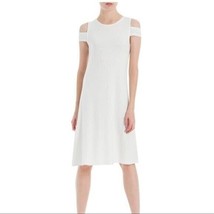 Max Studio Cold Shoulder Keyhole Mini Dress White NWT Size Small - £18.00 GBP