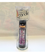 Vintage retro tall clear glass libbey crystal candle floating oil water ... - $19.75