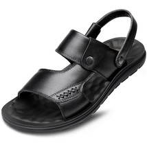 Casual Leather Sandals Men Breathable Beach Footwear for Male Outdoor So... - $46.81