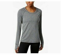 Womens Long Sleeve Training Top Space Dyed Grey Size Small IDEOLOGY $34 ... - £7.16 GBP