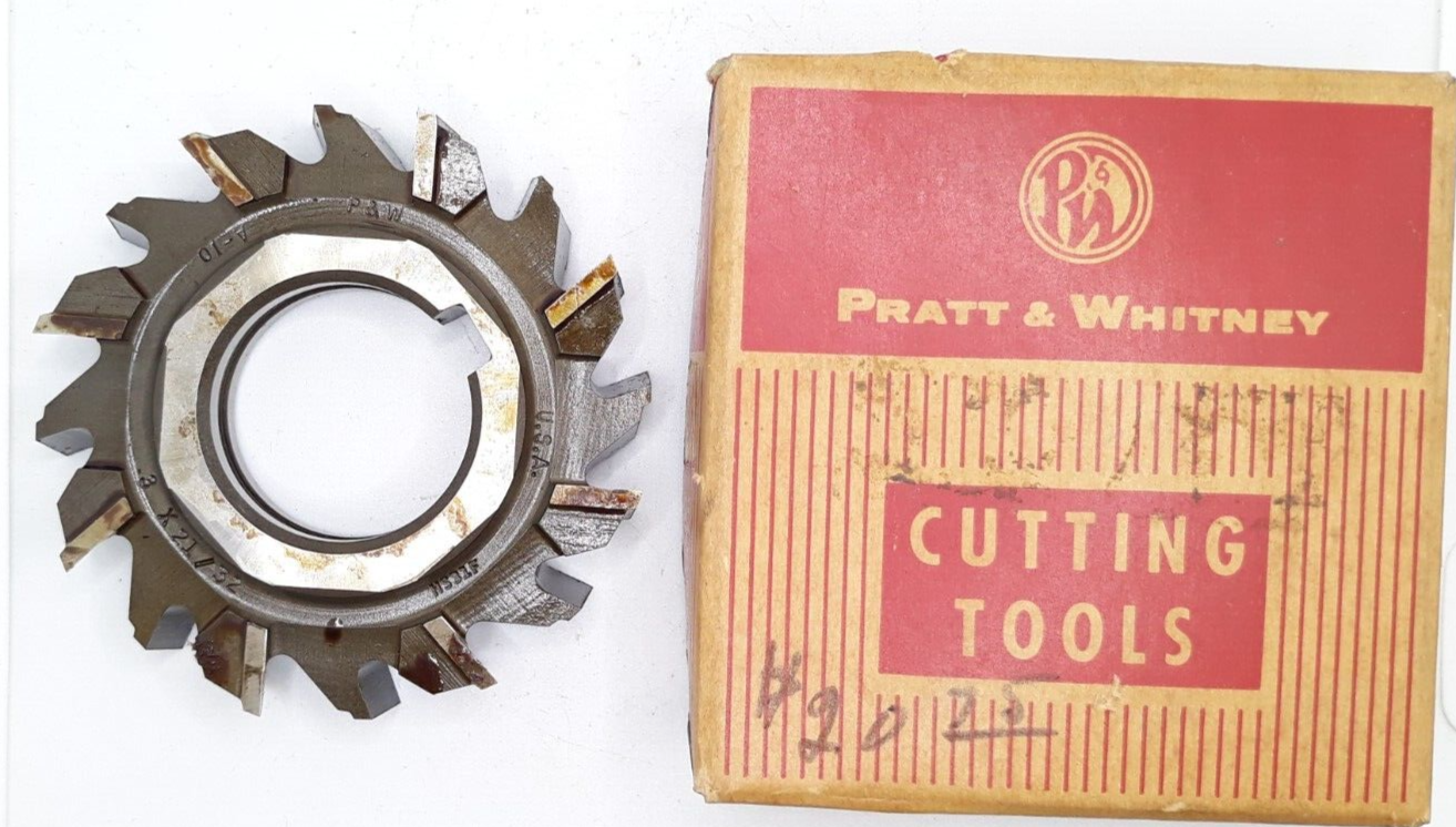 Pratt &amp; Whitney HSS Staggered Tooth  Milling Cutter 3&quot; X 21/32&quot;X 1 1/4&quot; - $13.99