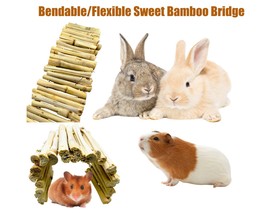 Sweet Dried Bamboo Bridge Sticks Chew Toy Rabbit Treat. Also Suitable fo... - £10.19 GBP
