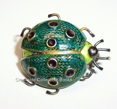 Vintage Mexican 800 Silver Enamel Ladybug Pin Brooch - $21.39