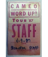 Cameo Word Up! Tour 1987 Promoter Staff Pass Starliner Official US Funk ... - £14.92 GBP