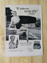 Vintage 1950 RC Royal Crown Cola Ginger Rogers Full Page Original Ad - 921 - $6.64