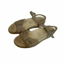 SAS Duo Quarter Strap Sandals Women  9M Beige Leather Tripad Comfort Sli... - $21.79