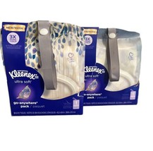 2 Packs - Kleenex Tissues Go Anywhere Packs with hanging strap, Brand New - £21.36 GBP